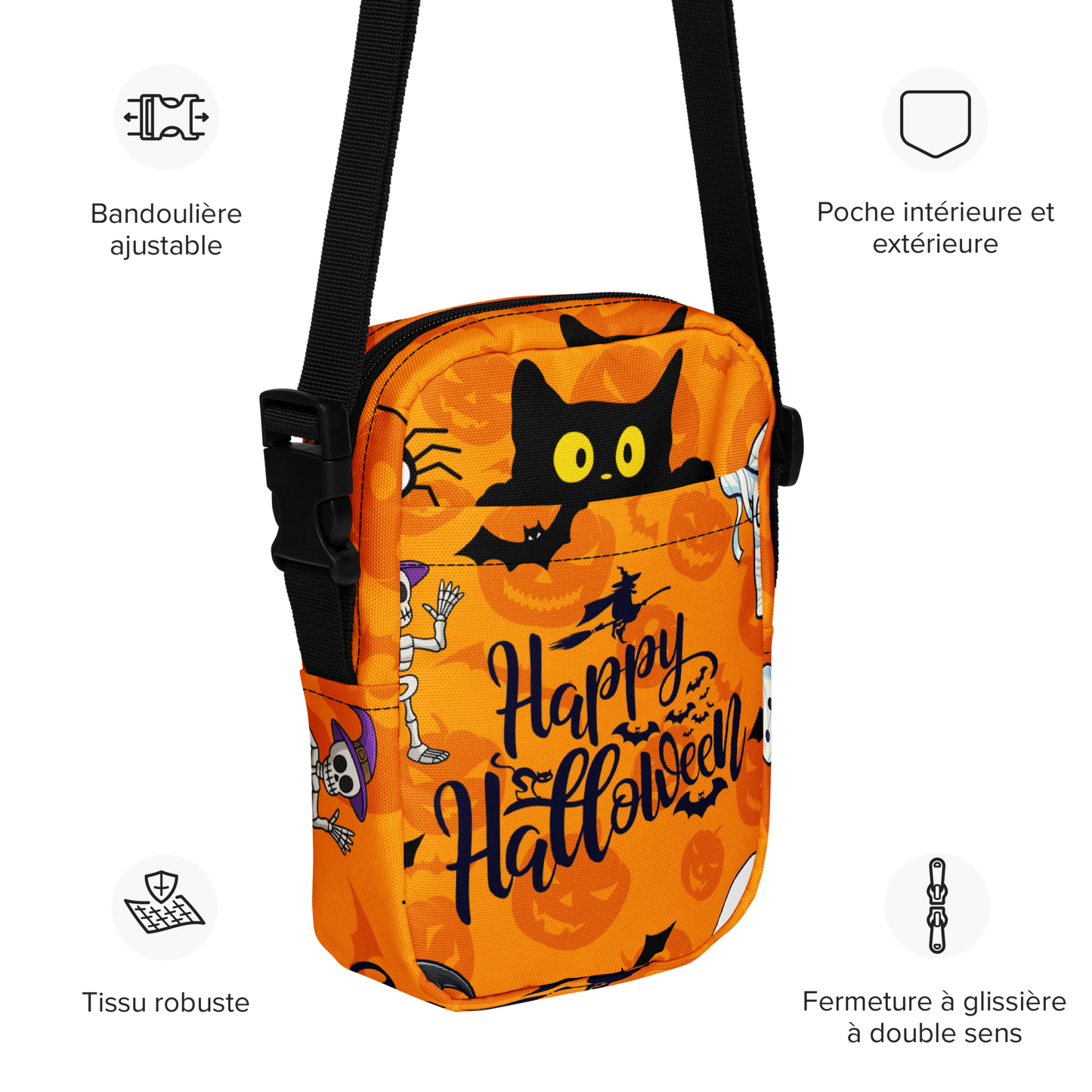 Utility crossbody bag, water resistant, Utility purse, utility cross-body bag, gift for her, gift for him, Halloween gift