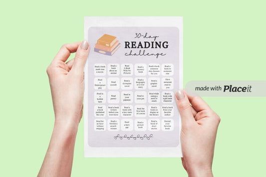 30-day Reading Challenge for that TBR (to be read) pile, print, 2024 reading, reading journal, book tracker, reading log, reading game