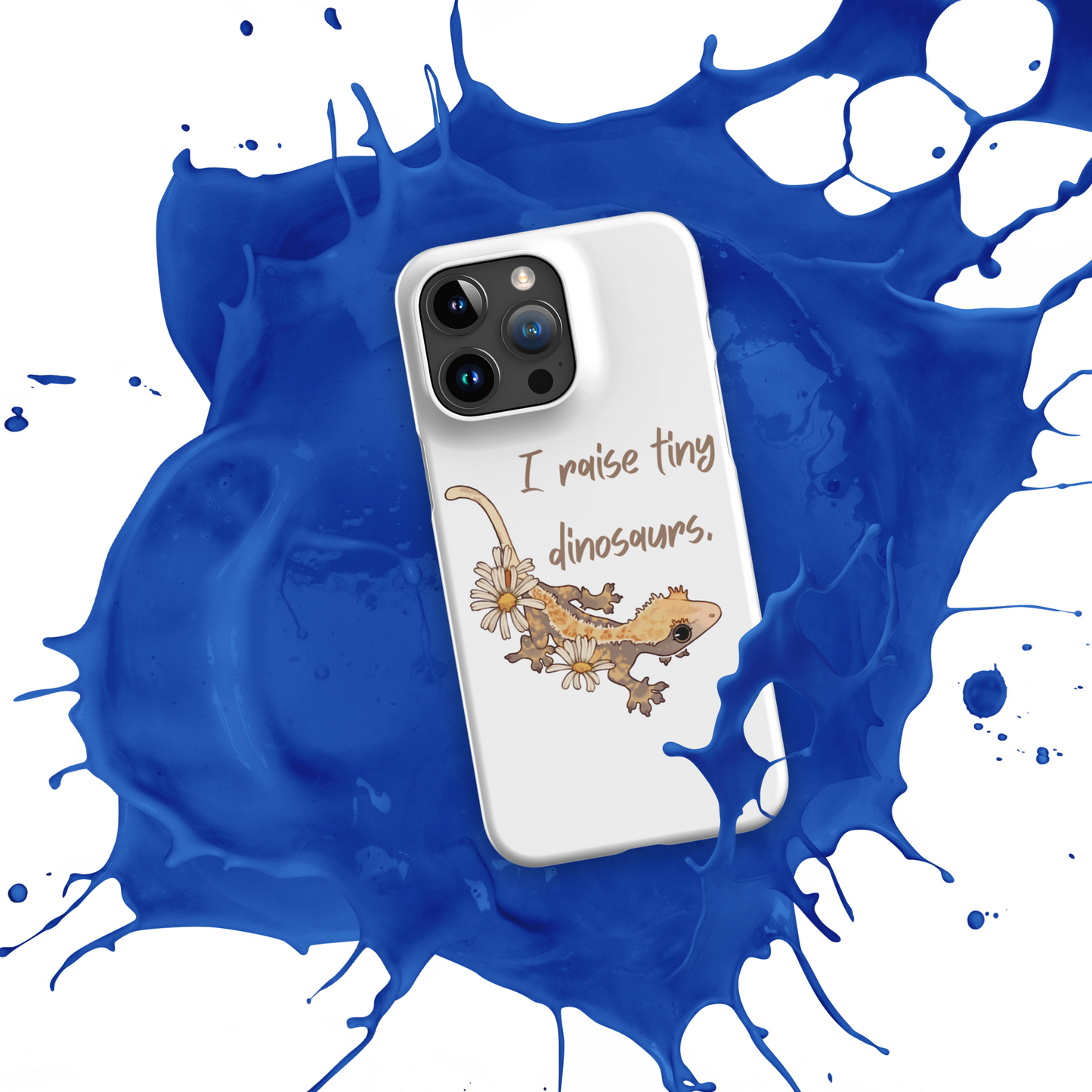 Funda snap para iPhone®, papá crestie, papá gecko con cresta, mamá crestie, mamá gecko con cresta, amante del gecko, amante de los reptiles, bestie crestie,