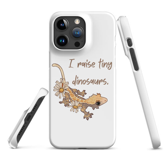Funda snap para iPhone®, papá crestie, papá gecko con cresta, mamá crestie, mamá gecko con cresta, amante del gecko, amante de los reptiles, bestie crestie,