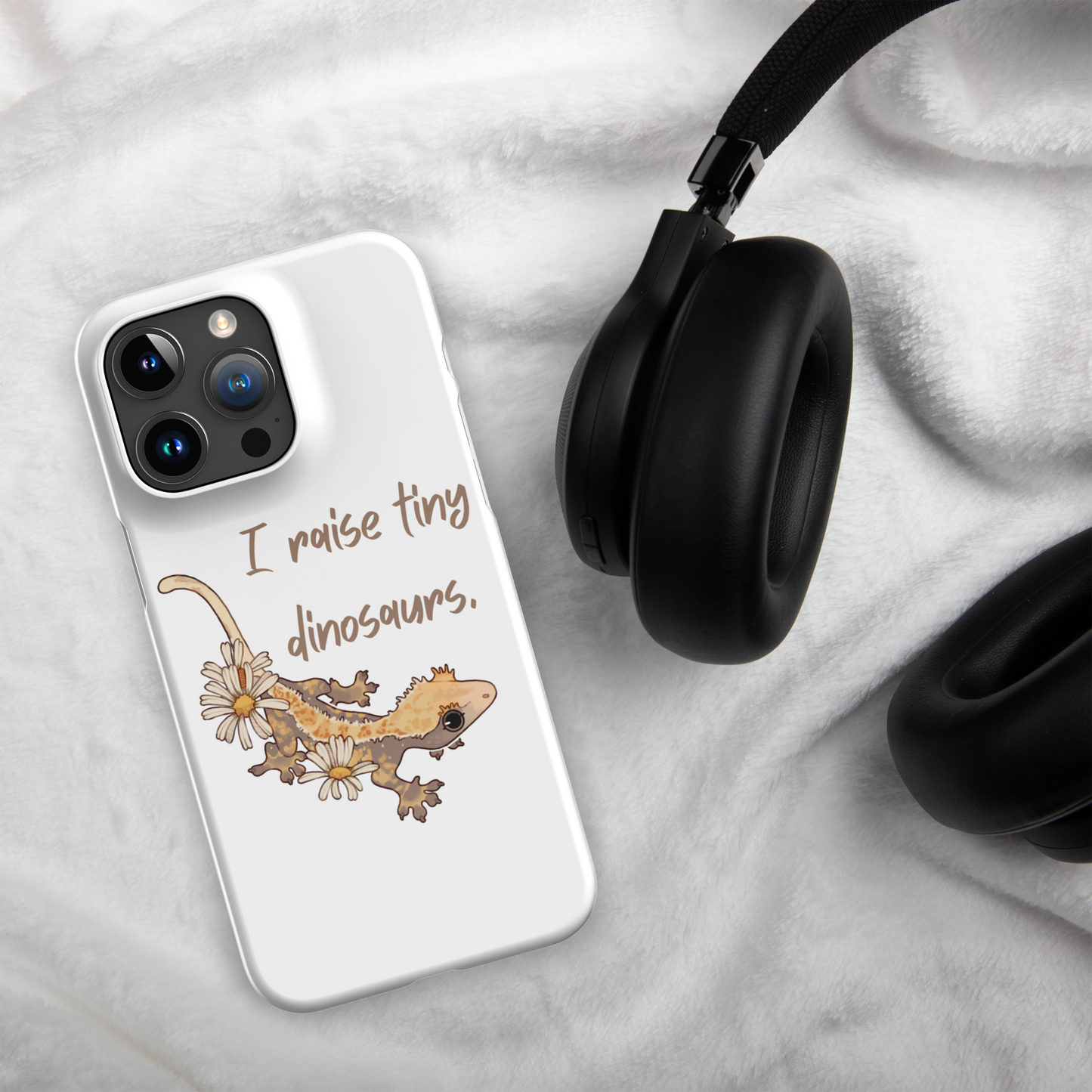 Funda snap para iPhone®, papá crestie, papá gecko con cresta, mamá crestie, mamá gecko con cresta, amante del gecko, amante de los reptiles, bestie crestie,