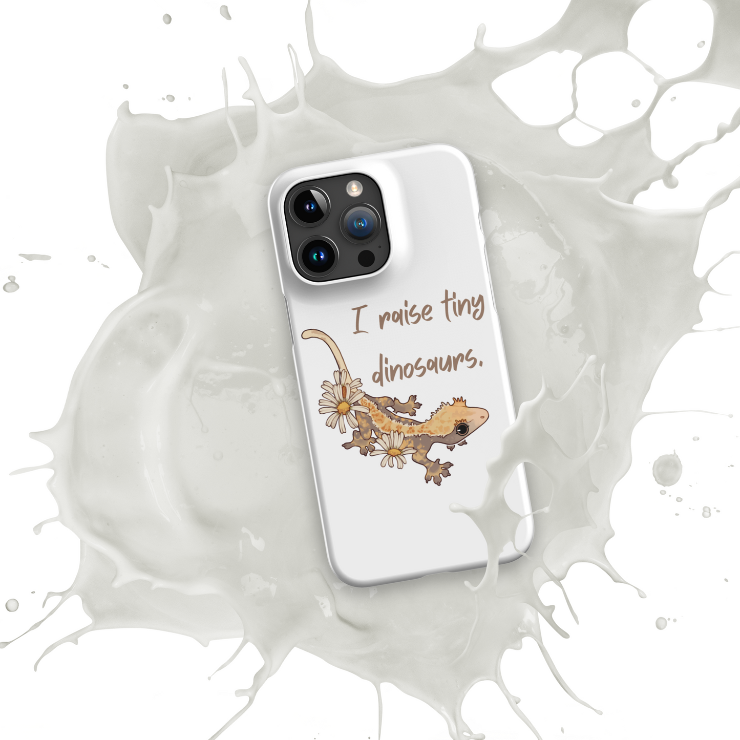 Funda snap para iPhone®, papá crestie, papá gecko con cresta, mamá crestie, mamá gecko con cresta, amante del gecko, amante de los reptiles, bestie crestie,