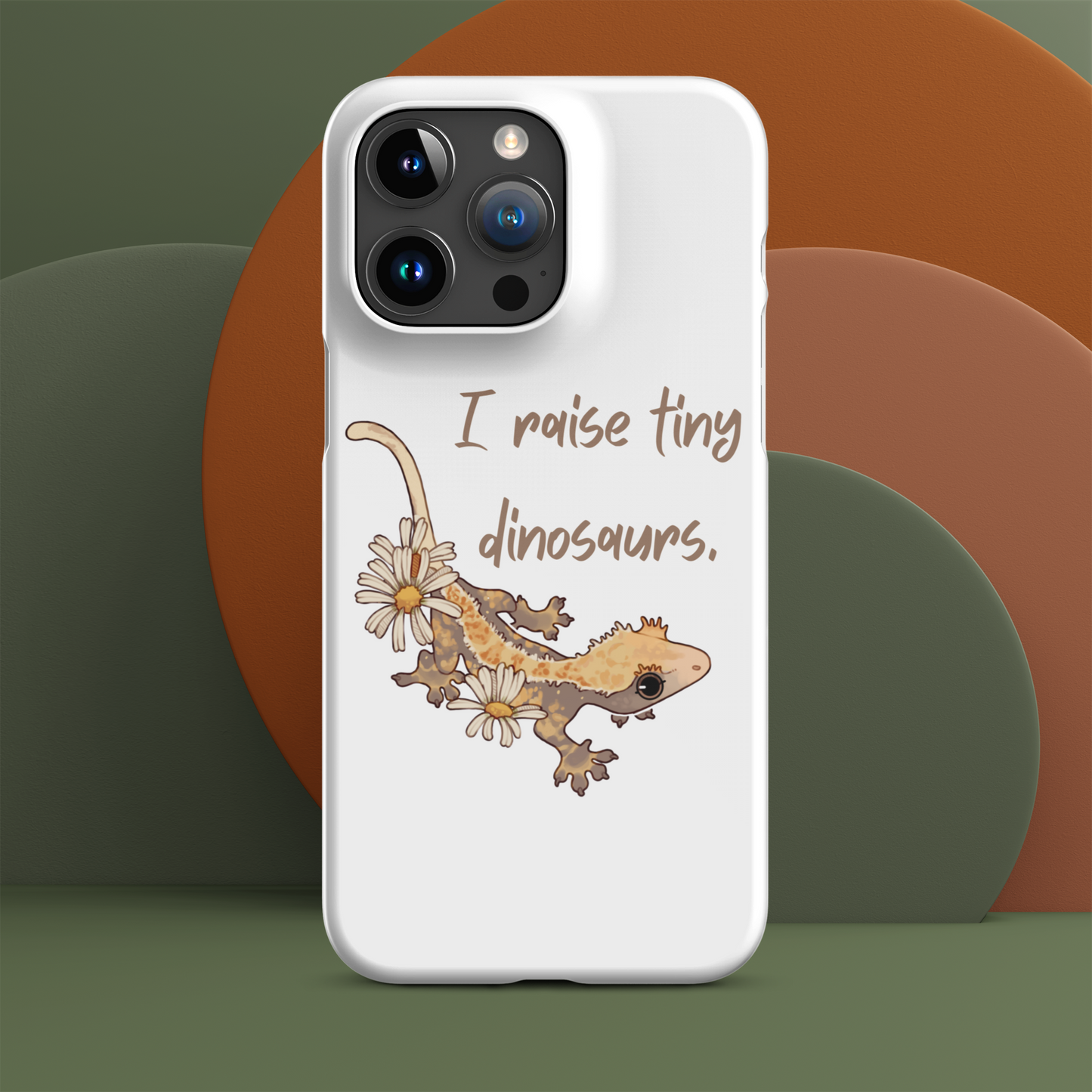 Funda snap para iPhone®, papá crestie, papá gecko con cresta, mamá crestie, mamá gecko con cresta, amante del gecko, amante de los reptiles, bestie crestie,