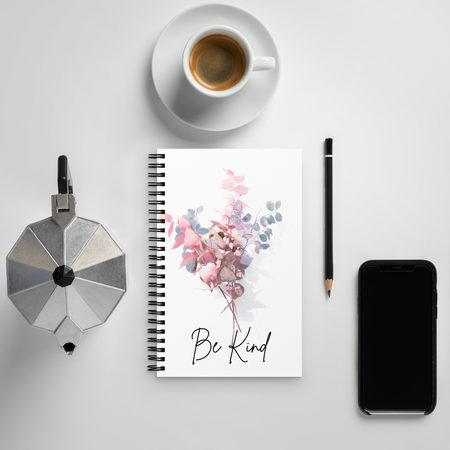 Carnet à spirale « Be Kind » avec pages pointillées – Votre compagnon pour prendre soin de soi et de gentillesse.