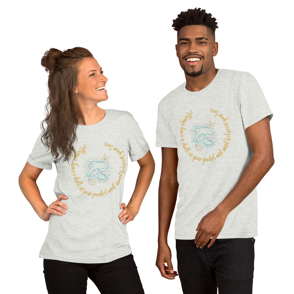 Unisex t-shirt, Beach, Dolphin t-shirt, Beach life t-shirt, dolphin lover gift, dolphin gift, beach love, dolphin souvenir, dolphin lover
