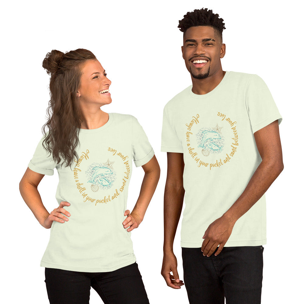 Unisex t-shirt, Beach, Dolphin t-shirt, Beach life t-shirt, dolphin lover gift, dolphin gift, beach love, dolphin souvenir, dolphin lover