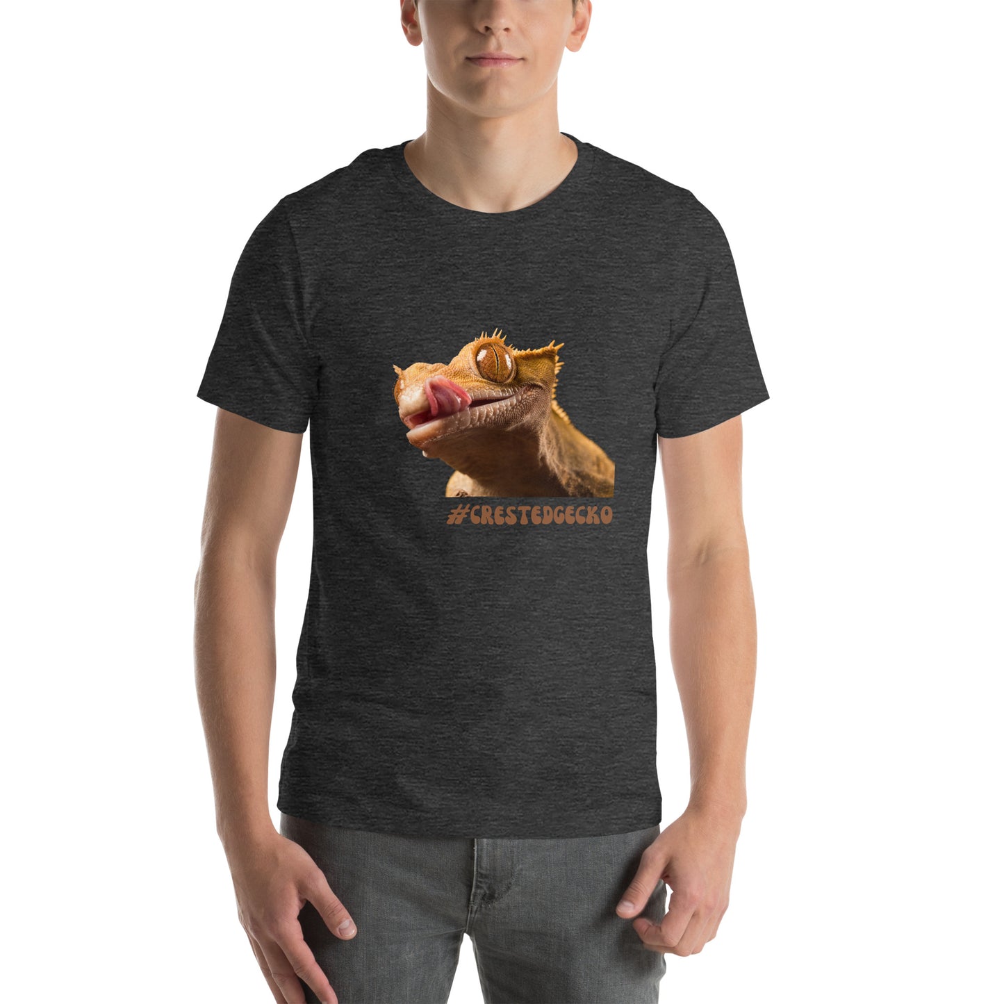 Camiseta unisex, camiseta de gecko con cresta, papá crestie, papá gecko con cresta, mamá crestie, mamá gecko con cresta, amante de gecko, amante de los reptiles, crestie