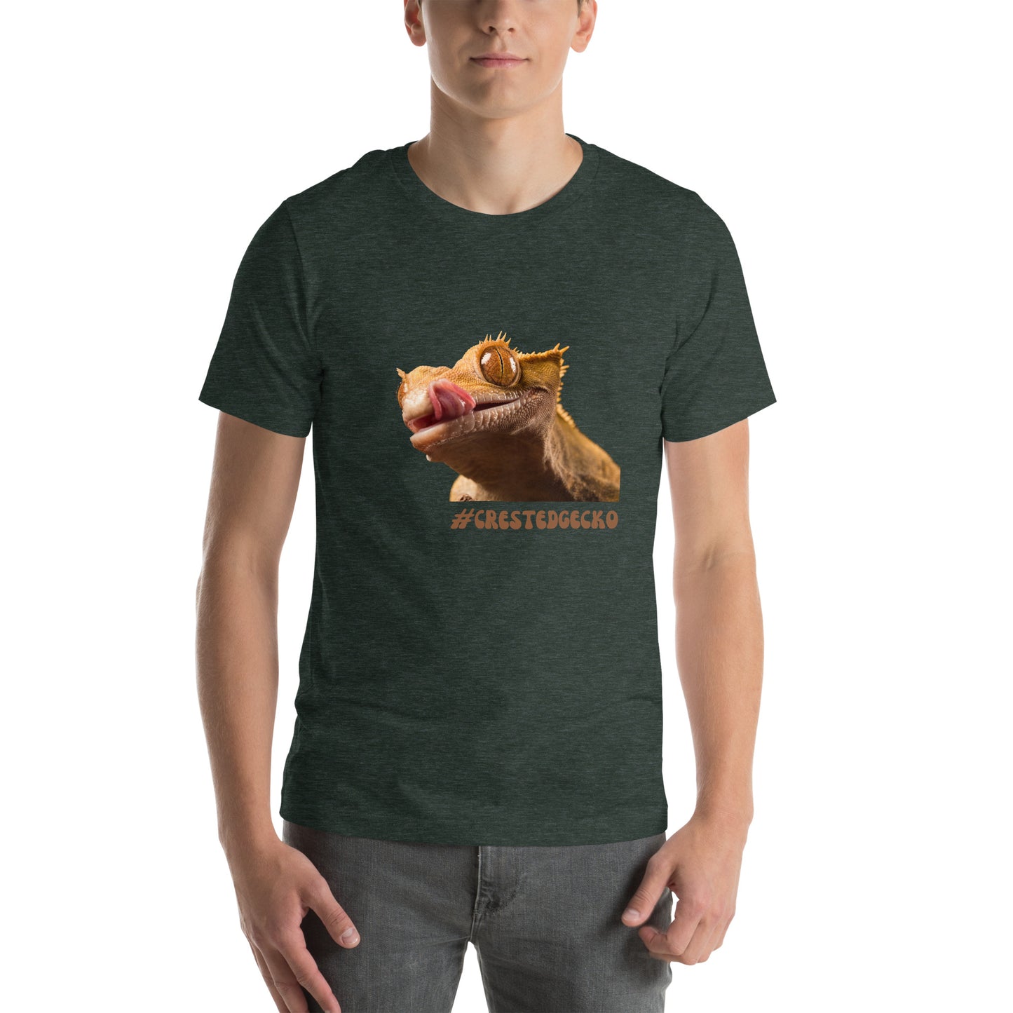 Camiseta unisex, camiseta de gecko con cresta, papá crestie, papá gecko con cresta, mamá crestie, mamá gecko con cresta, amante de gecko, amante de los reptiles, crestie