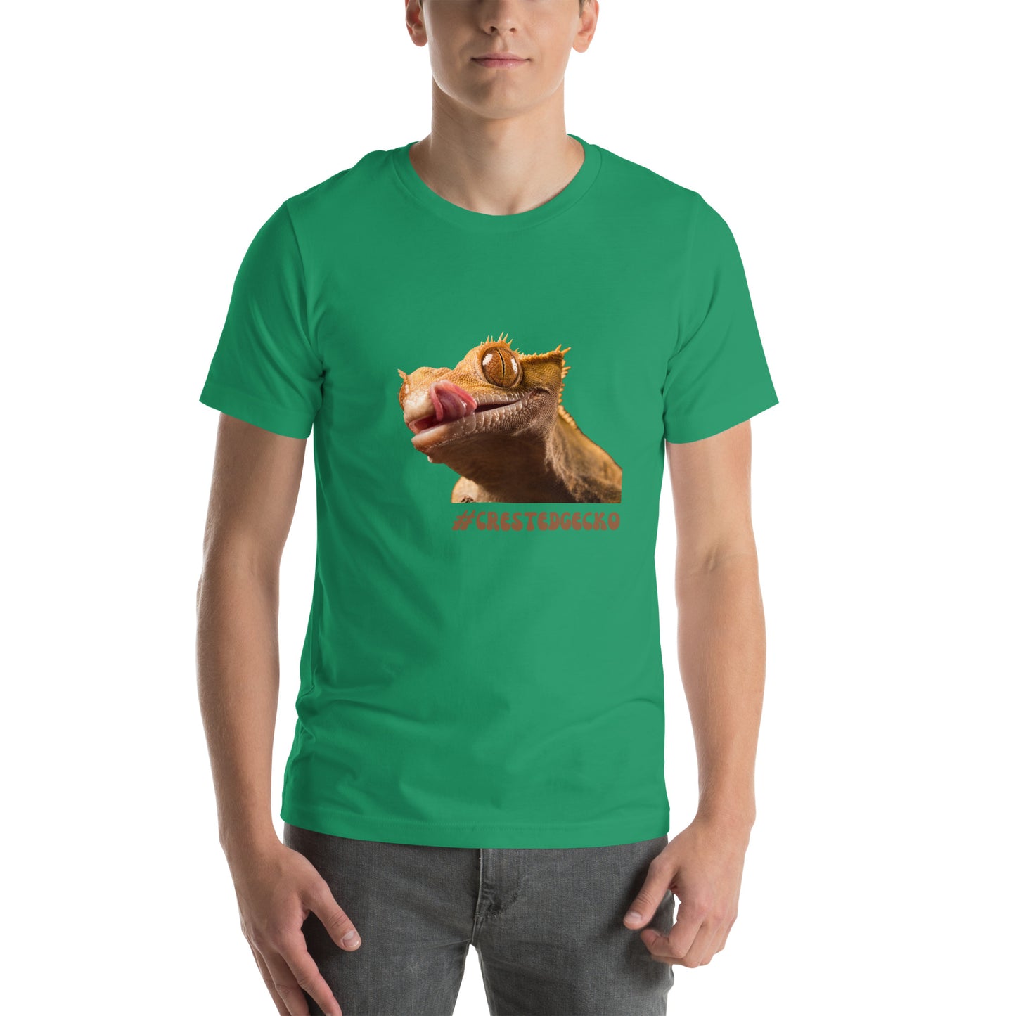 Camiseta unisex, camiseta de gecko con cresta, papá crestie, papá gecko con cresta, mamá crestie, mamá gecko con cresta, amante de gecko, amante de los reptiles, crestie