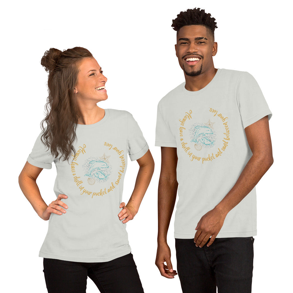 Unisex t-shirt, Beach, Dolphin t-shirt, Beach life t-shirt, dolphin lover gift, dolphin gift, beach love, dolphin souvenir, dolphin lover