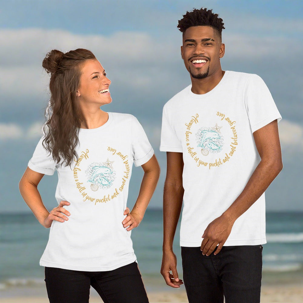 Unisex t-shirt, Beach, Dolphin t-shirt, Beach life t-shirt, dolphin lover gift, dolphin gift, beach love, dolphin souvenir, dolphin lover