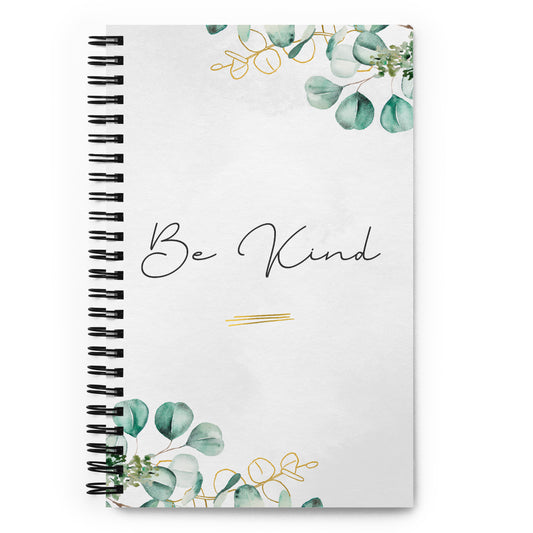 Cuaderno de espiral con páginas punteadas "Be Kind": su compañero para el cuidado personal y la bondad