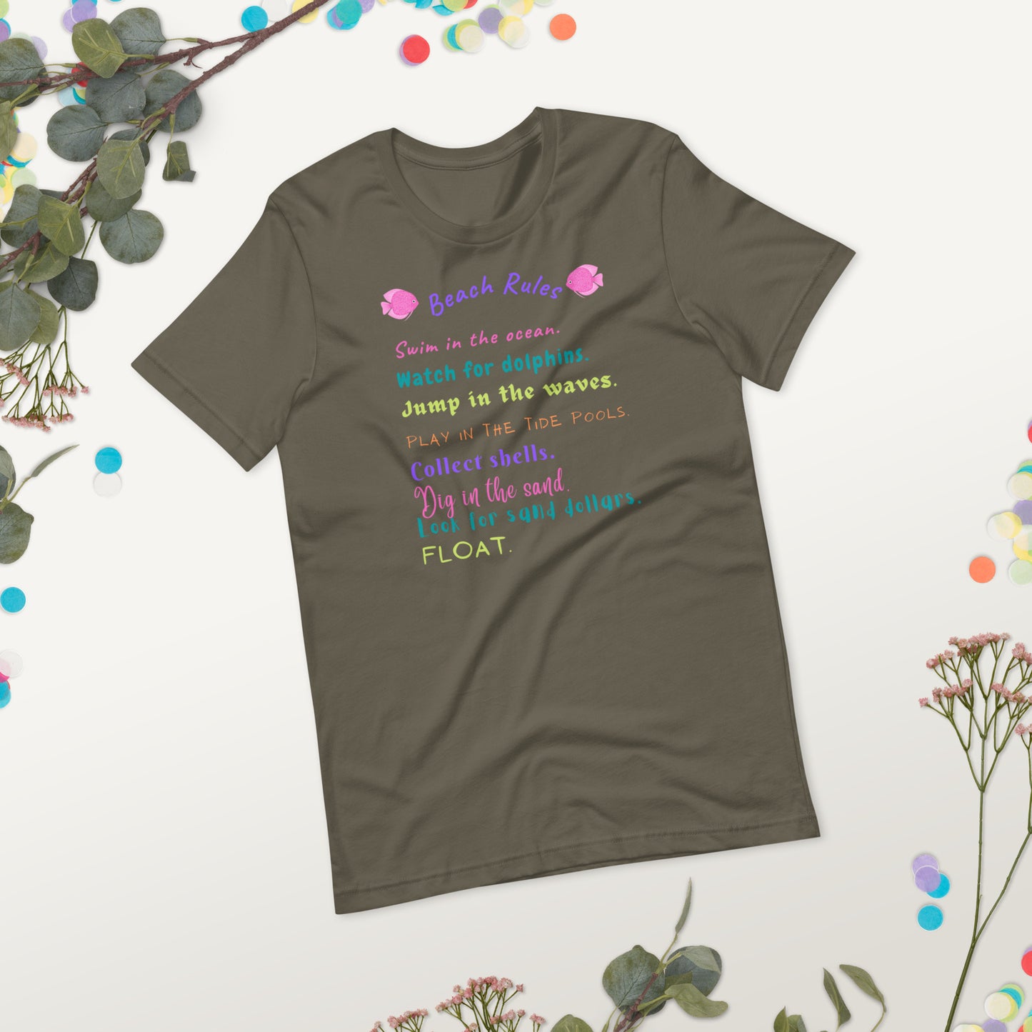 Unisex t-shirt, Beach Rules T-Shirt, beach cover-up, summer beach, gifts for men, gifts for women