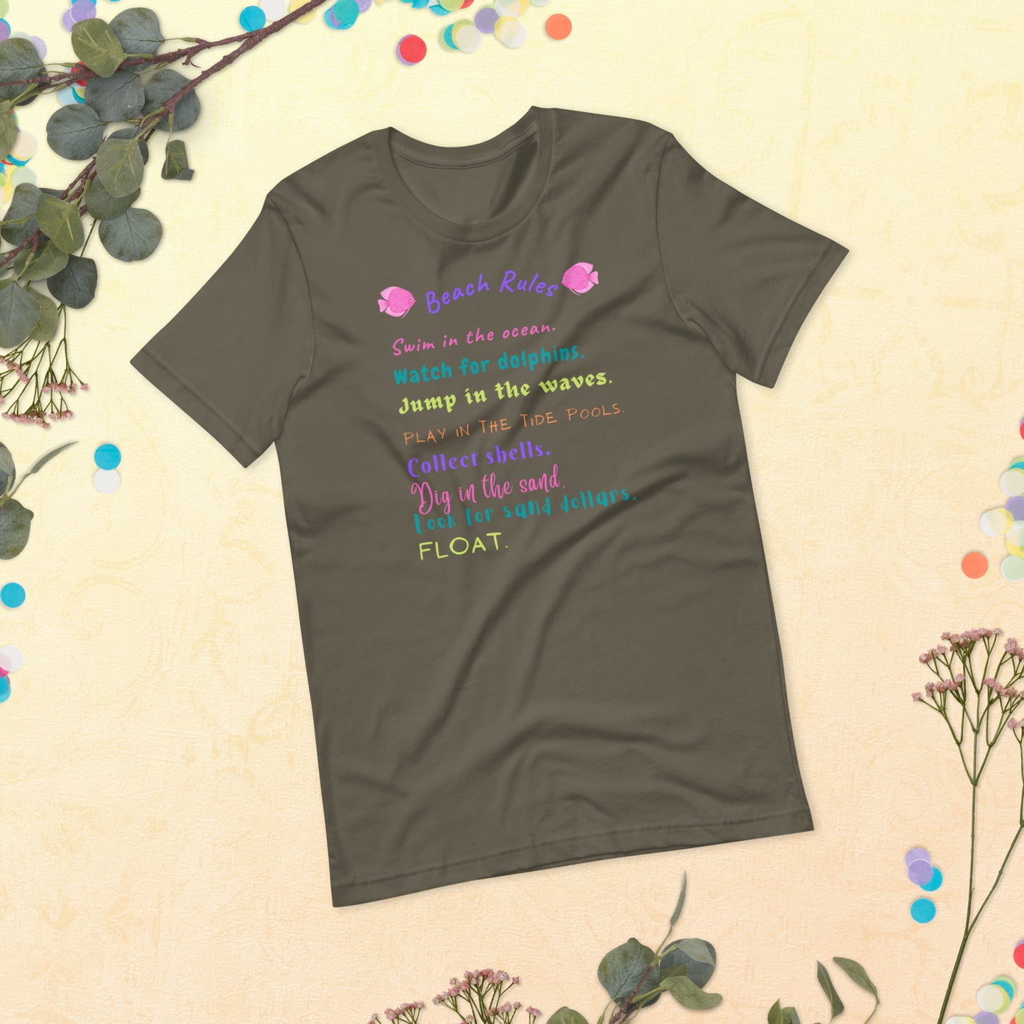 Unisex t-shirt, Beach Rules T-Shirt, beach cover-up, summer beach, gifts for men, gifts for women