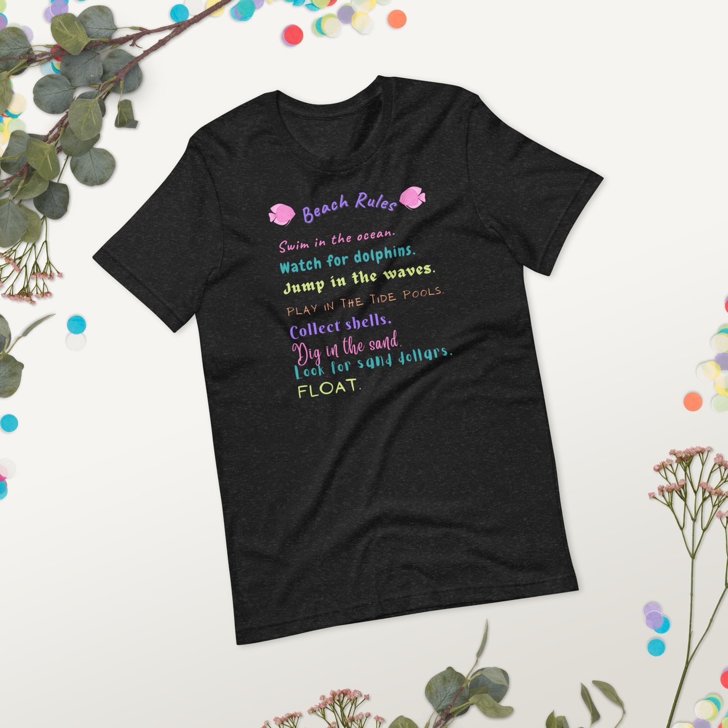 Unisex t-shirt, Beach Rules T-Shirt, beach cover-up, summer beach, gifts for men, gifts for women