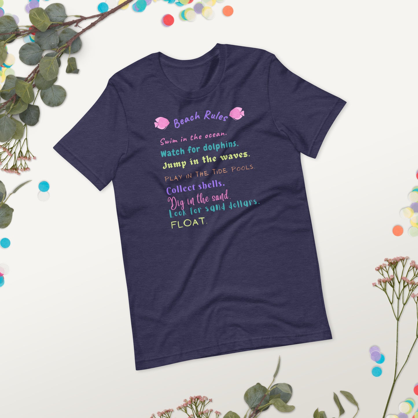 Unisex t-shirt, Beach Rules T-Shirt, beach cover-up, summer beach, gifts for men, gifts for women