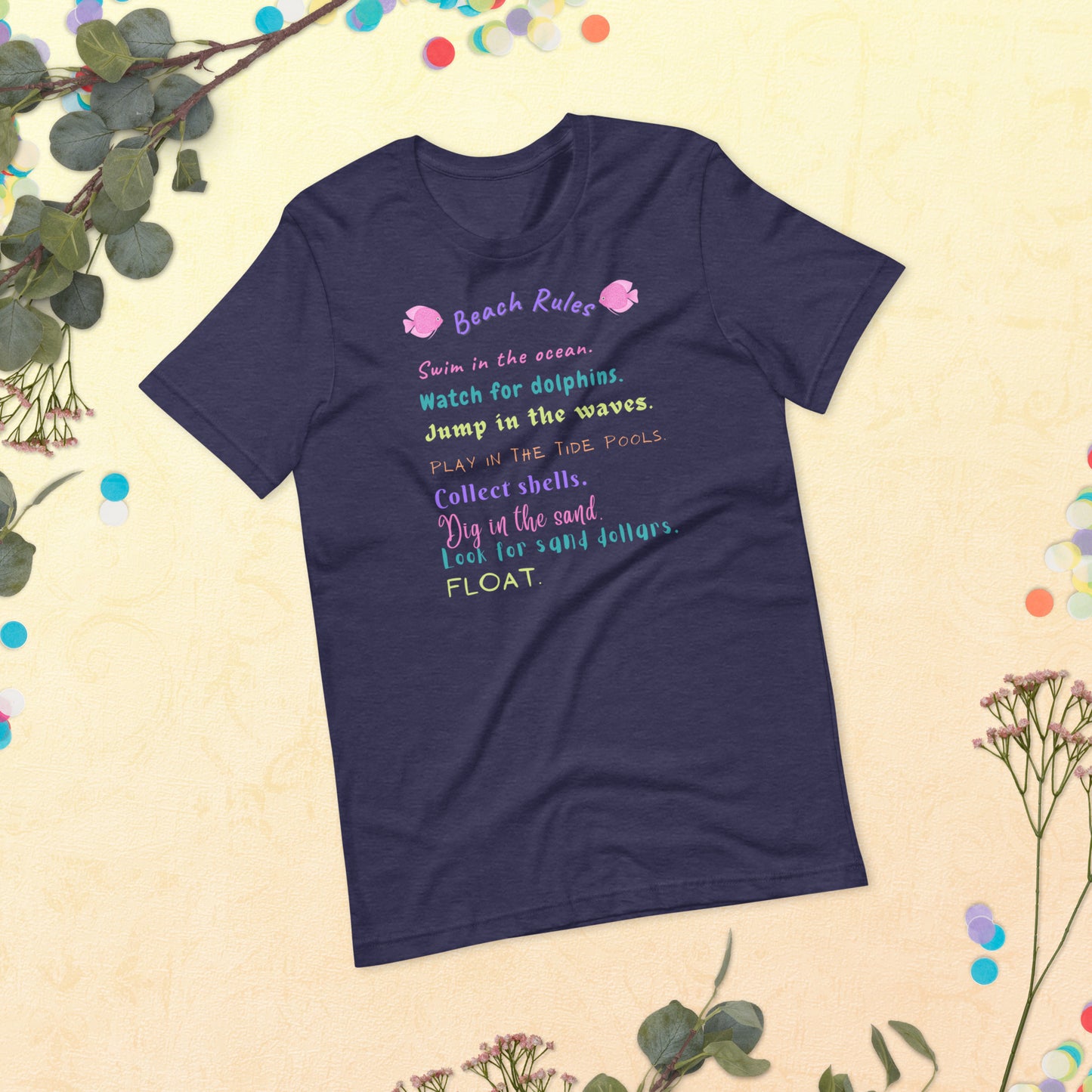 Unisex t-shirt, Beach Rules T-Shirt, beach cover-up, summer beach, gifts for men, gifts for women
