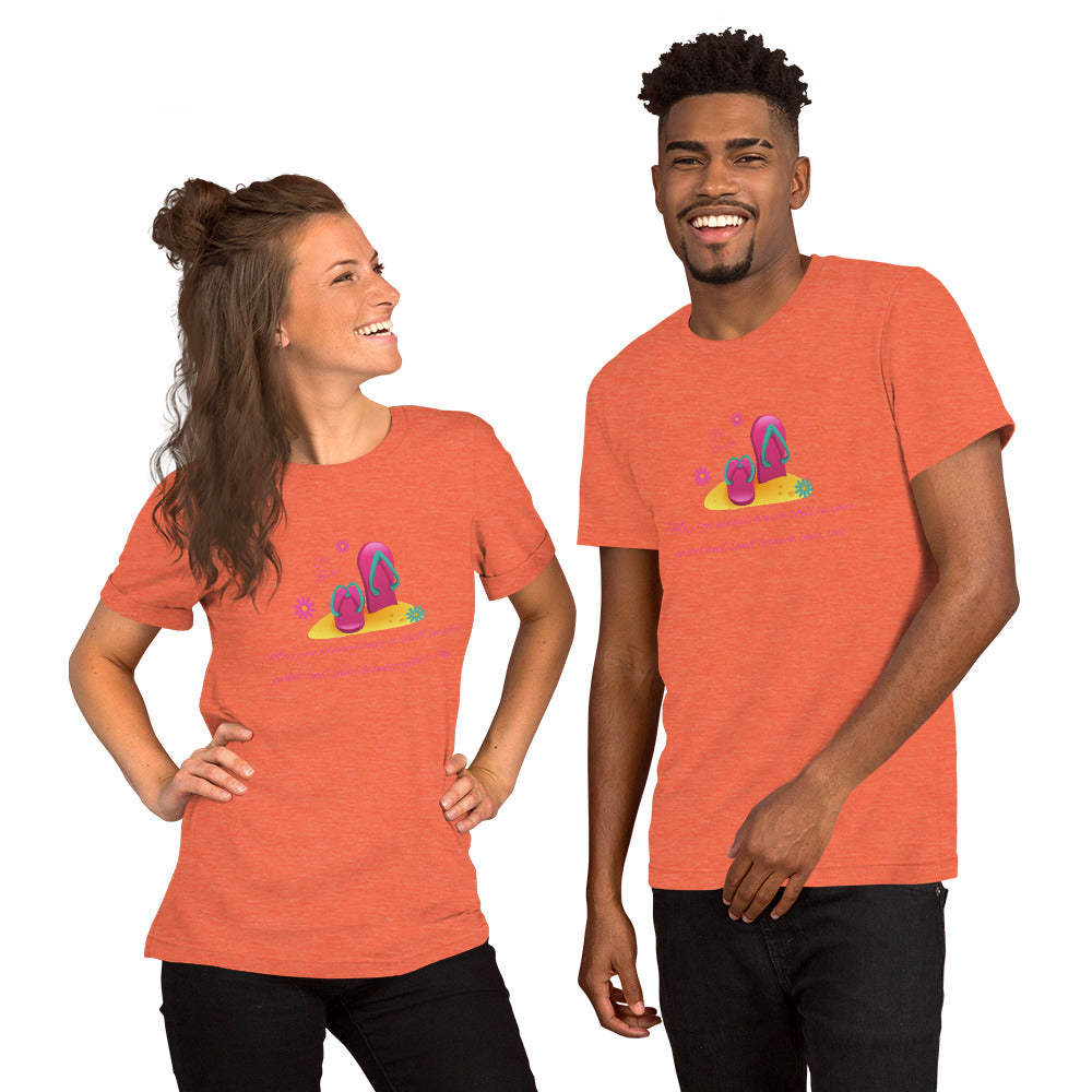 Unisex t-shirt, Beach T-Shirt - "Always have a shell in your pocket and sand between your toes."