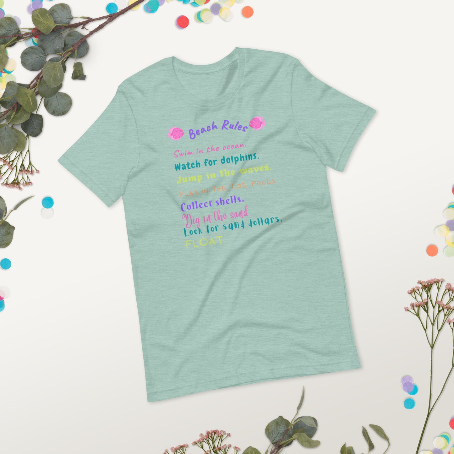 Unisex t-shirt, Beach Rules T-Shirt, beach cover-up, summer beach, gifts for men, gifts for women