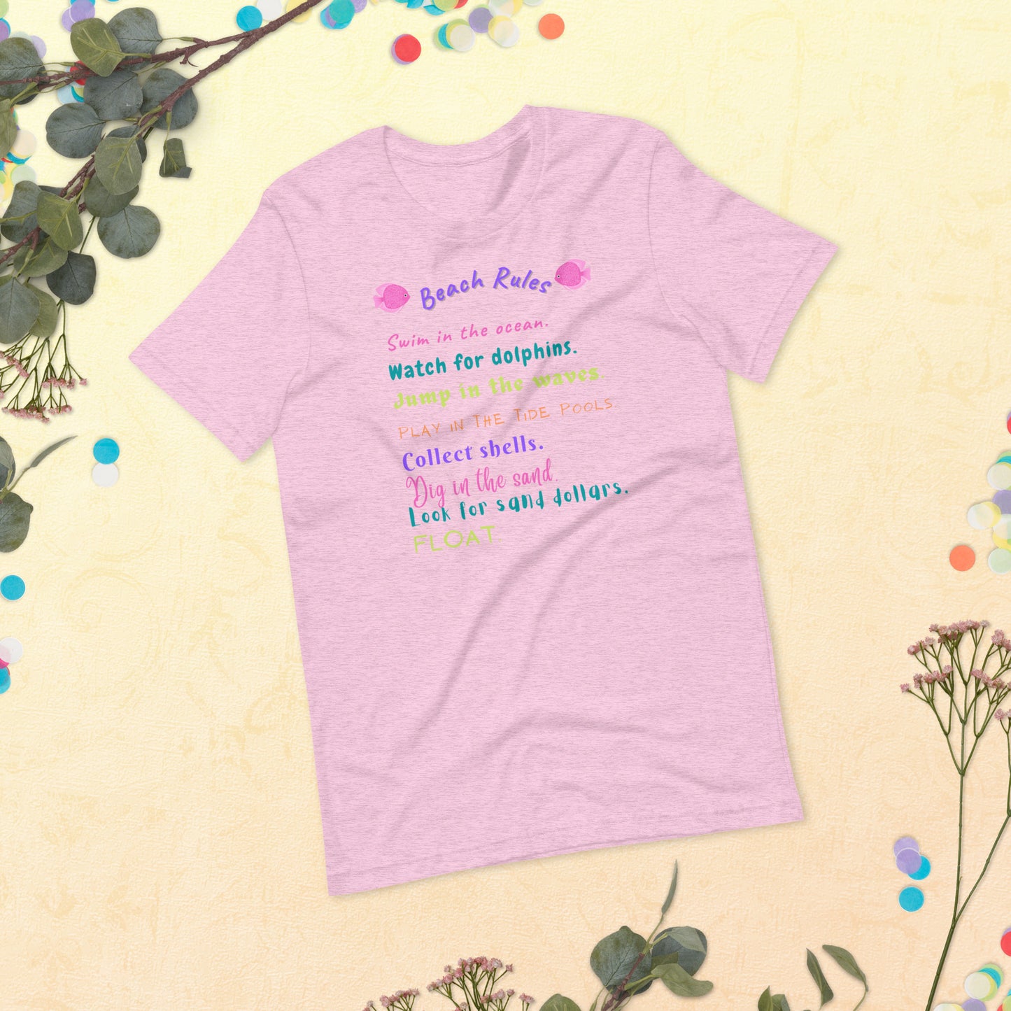 Unisex t-shirt, Beach Rules T-Shirt, beach cover-up, summer beach, gifts for men, gifts for women