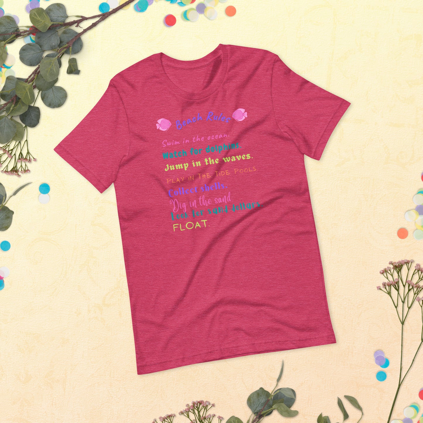 Unisex t-shirt, Beach Rules T-Shirt, beach cover-up, summer beach, gifts for men, gifts for women