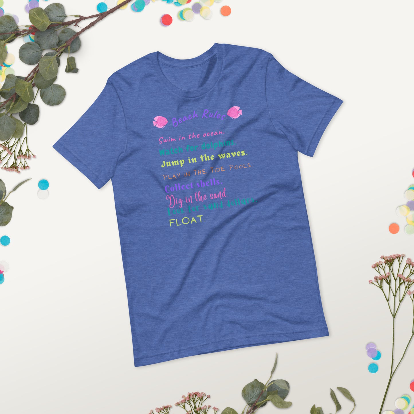 Unisex t-shirt, Beach Rules T-Shirt, beach cover-up, summer beach, gifts for men, gifts for women