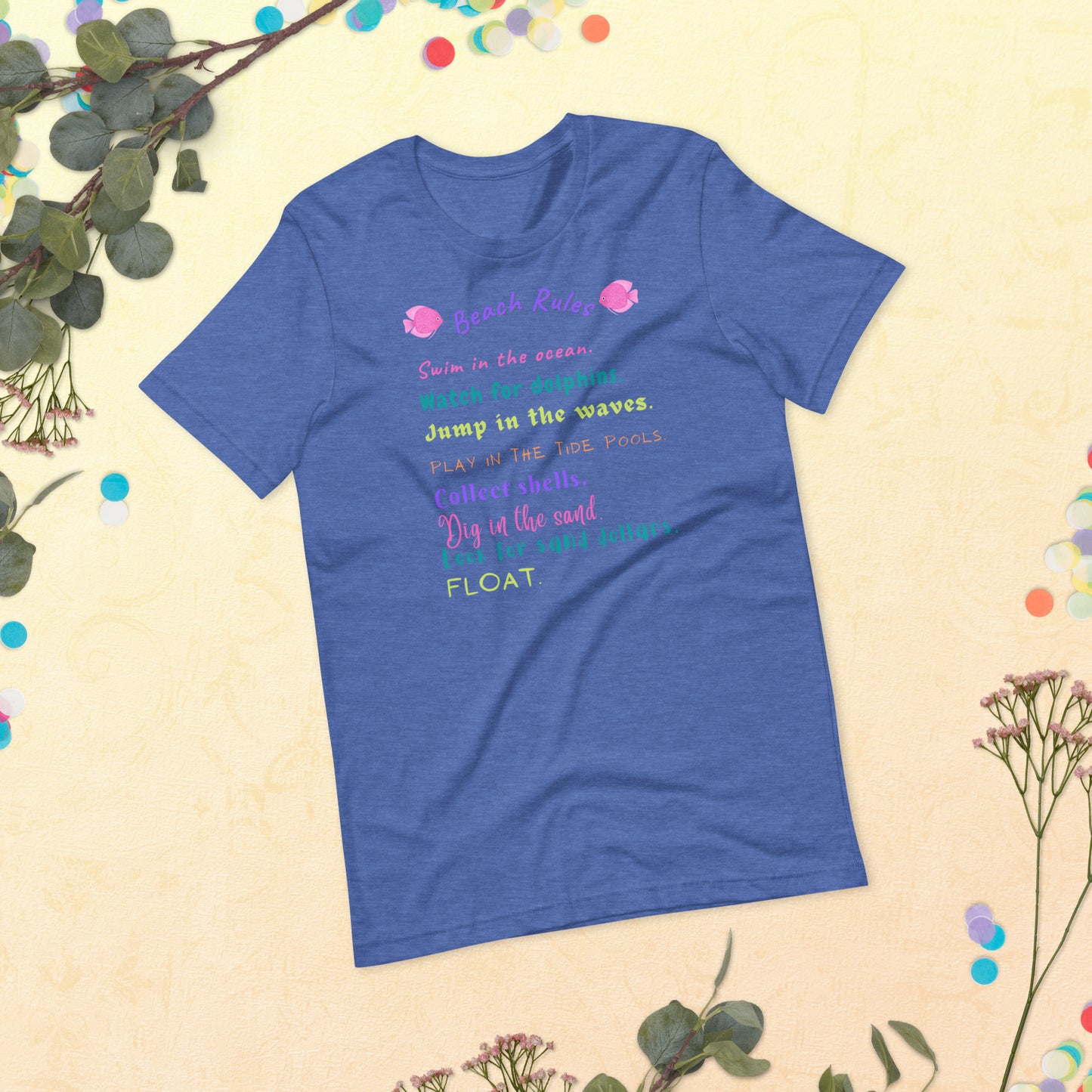 Unisex t-shirt, Beach Rules T-Shirt, beach cover-up, summer beach, gifts for men, gifts for women