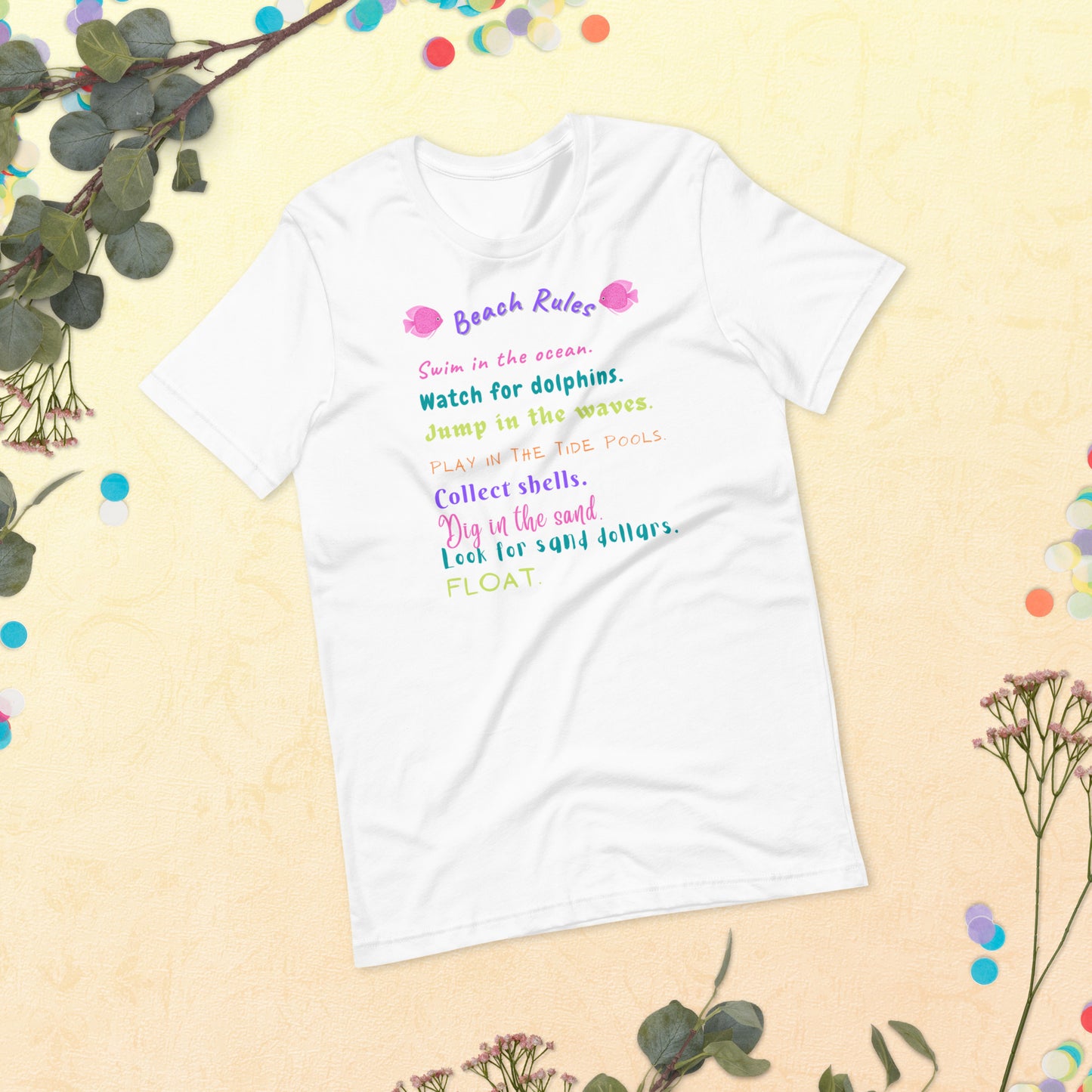 Unisex t-shirt, Beach Rules T-Shirt, beach cover-up, summer beach, gifts for men, gifts for women