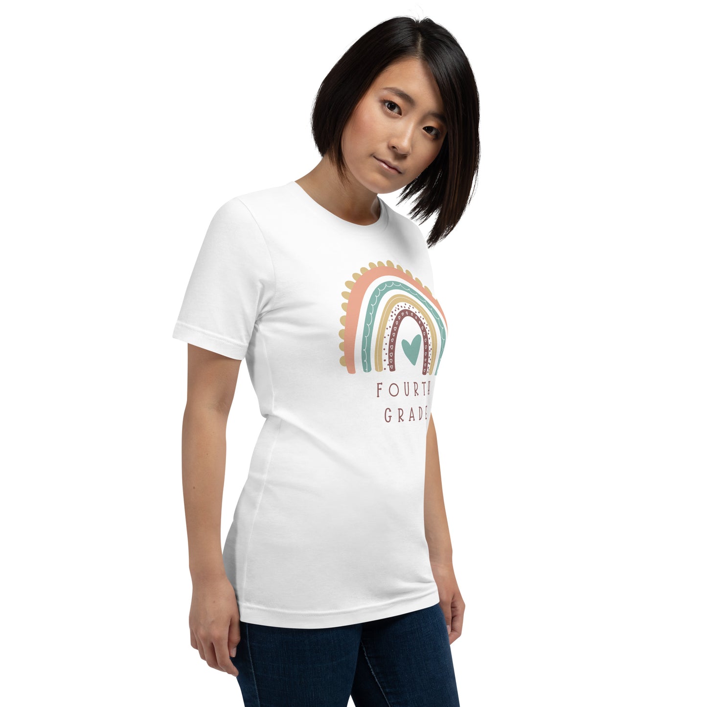 Unisex t-shirt, Fourth Grade Teacher T-Shirt - Uplift Your Spirits and Inspire Your Students!