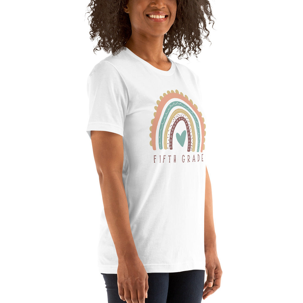Unisex t-shirt, Fifth Grade Teacher T-Shirt - Uplift Your Spirits and Inspire Your Students!