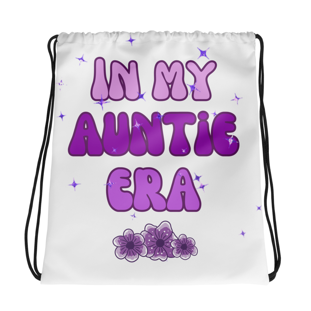 In My Auntie Era drawstring bag, gift for her, birthday gift, auntie gift, aunt gift, gift for aunt, cute bag for aunt