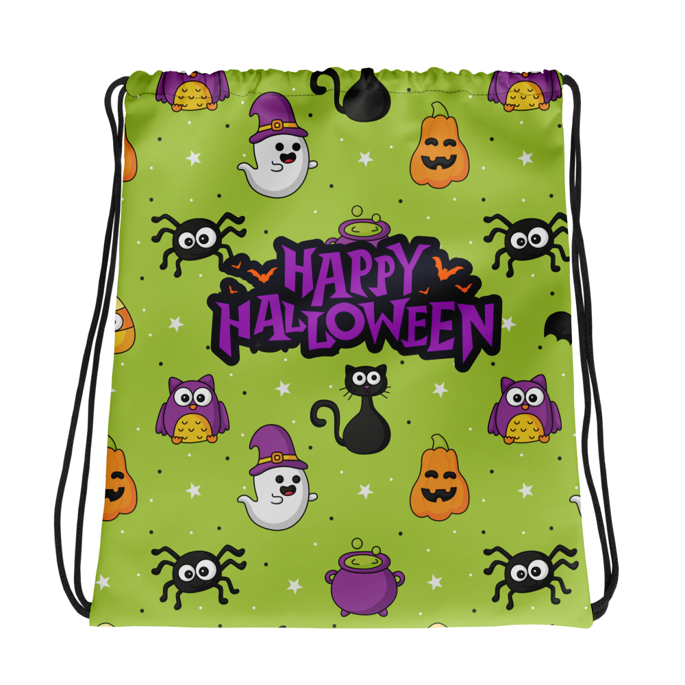 Halloween Drawstring bag, Trick-or-treat bag, Halloween night, fun drawstring bag, gift for kids, spooky drawstring bag, candy bag