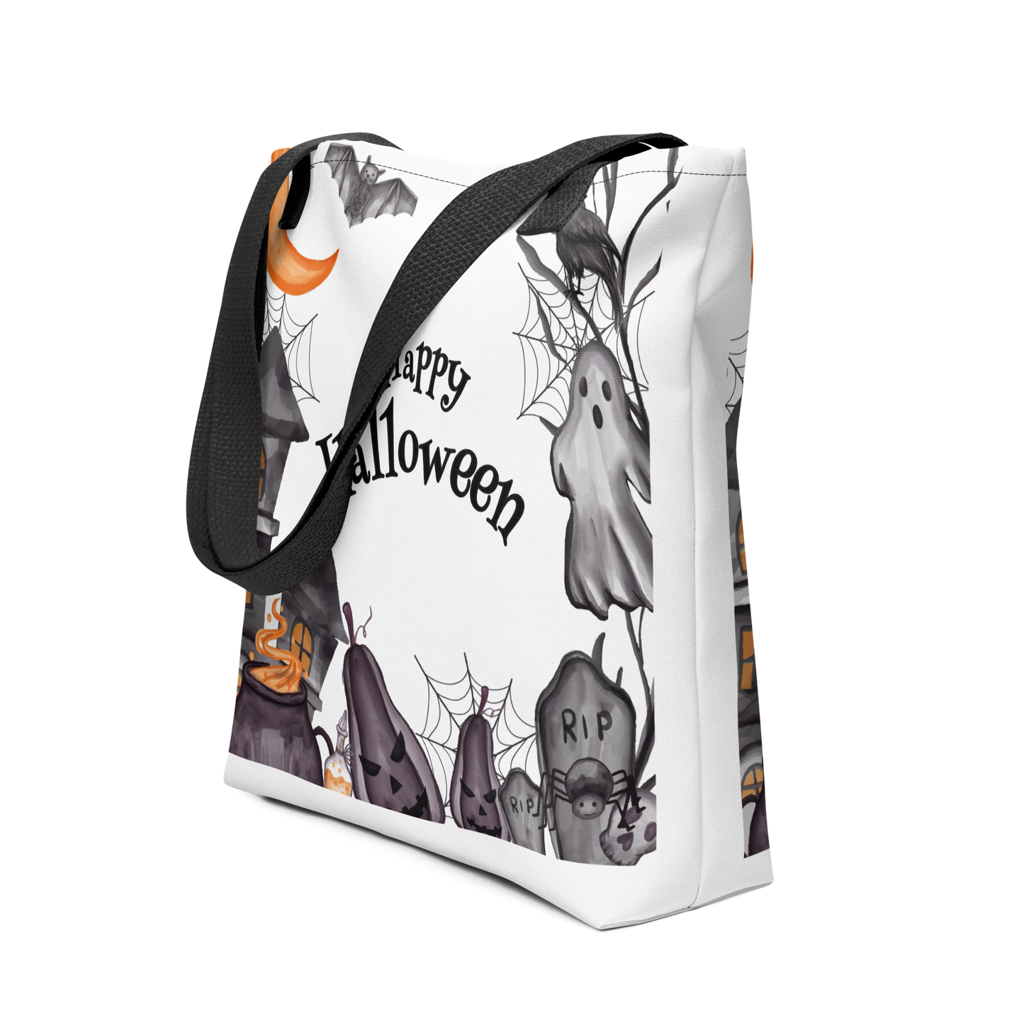 Halloween Tote bag, Trick-or-treat bag, Halloween night, fun tote bag, gift for kids, spooky tote bag, candy bag