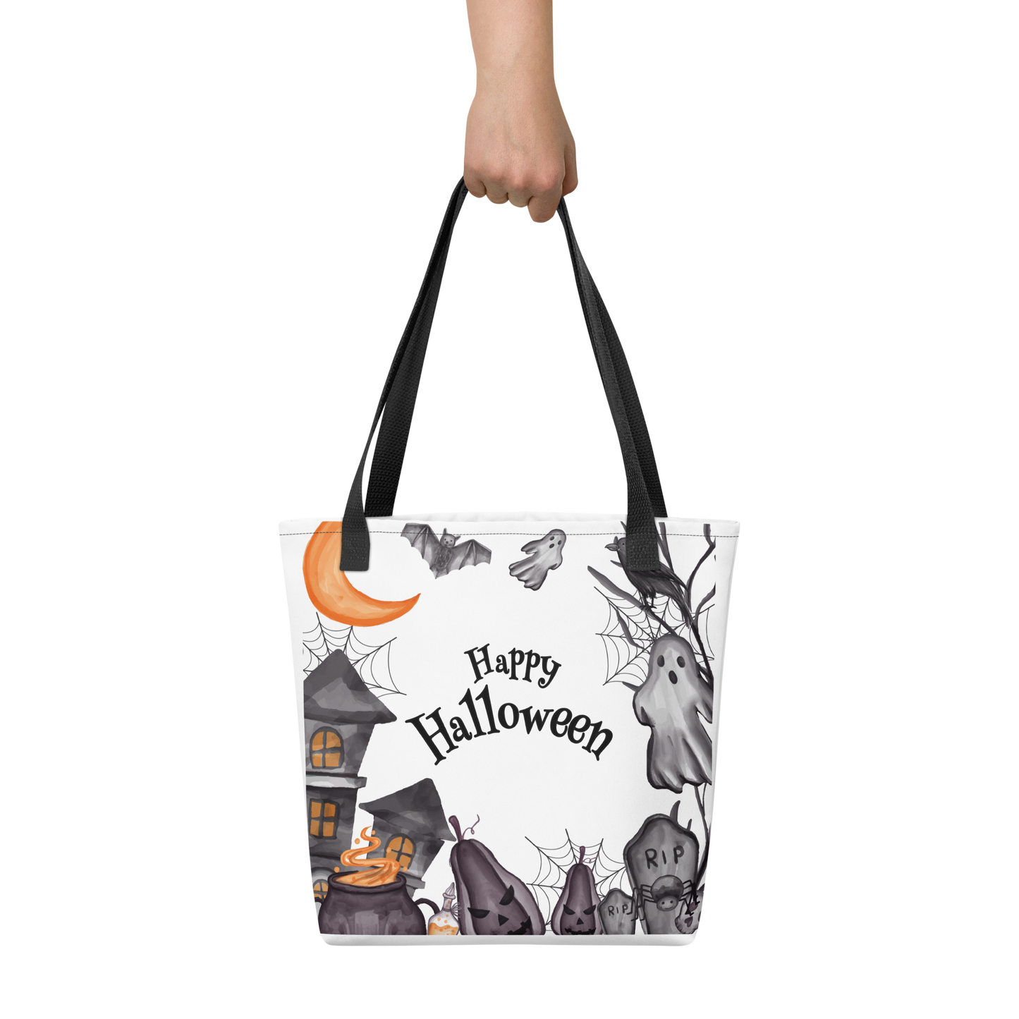 Halloween Tote bag, Trick-or-treat bag, Halloween night, fun tote bag, gift for kids, spooky tote bag, candy bag