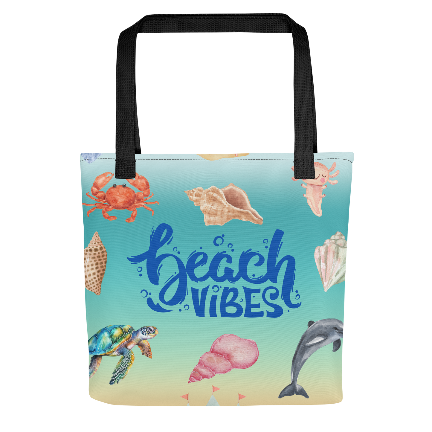 Beach Vibes Tote bag, gift for her, birthday gift, beach tote bag, seaside tote, tote bag