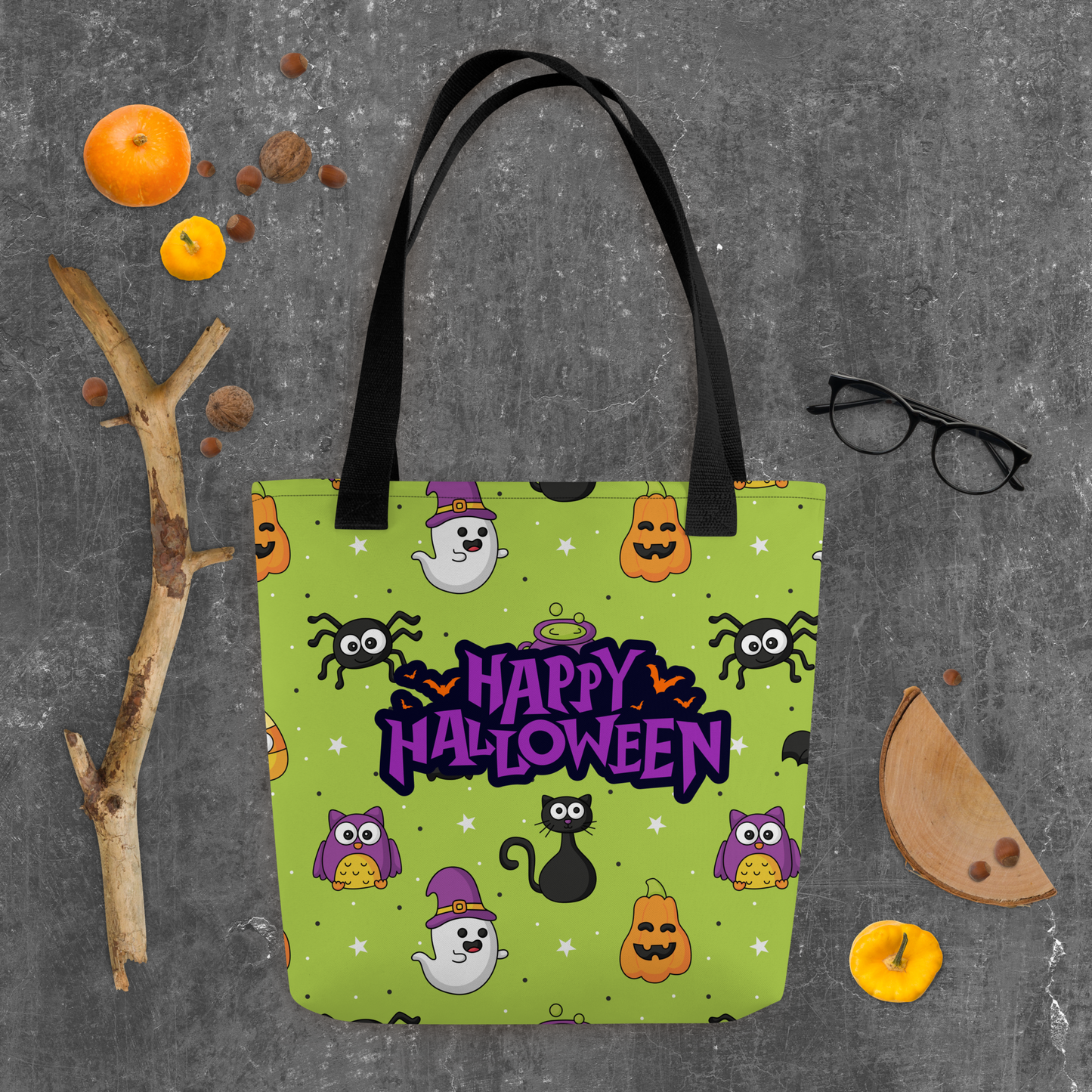 Halloween Tote bag, Trick-or-treat bag, Halloween night, fun tote bag, gift for kids, spooky tote bag, candy bag