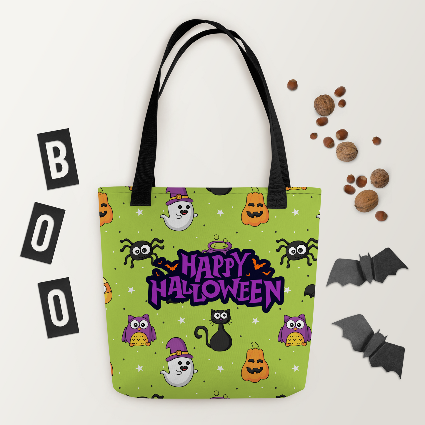 Halloween Tote bag, Trick-or-treat bag, Halloween night, fun tote bag, gift for kids, spooky tote bag, candy bag