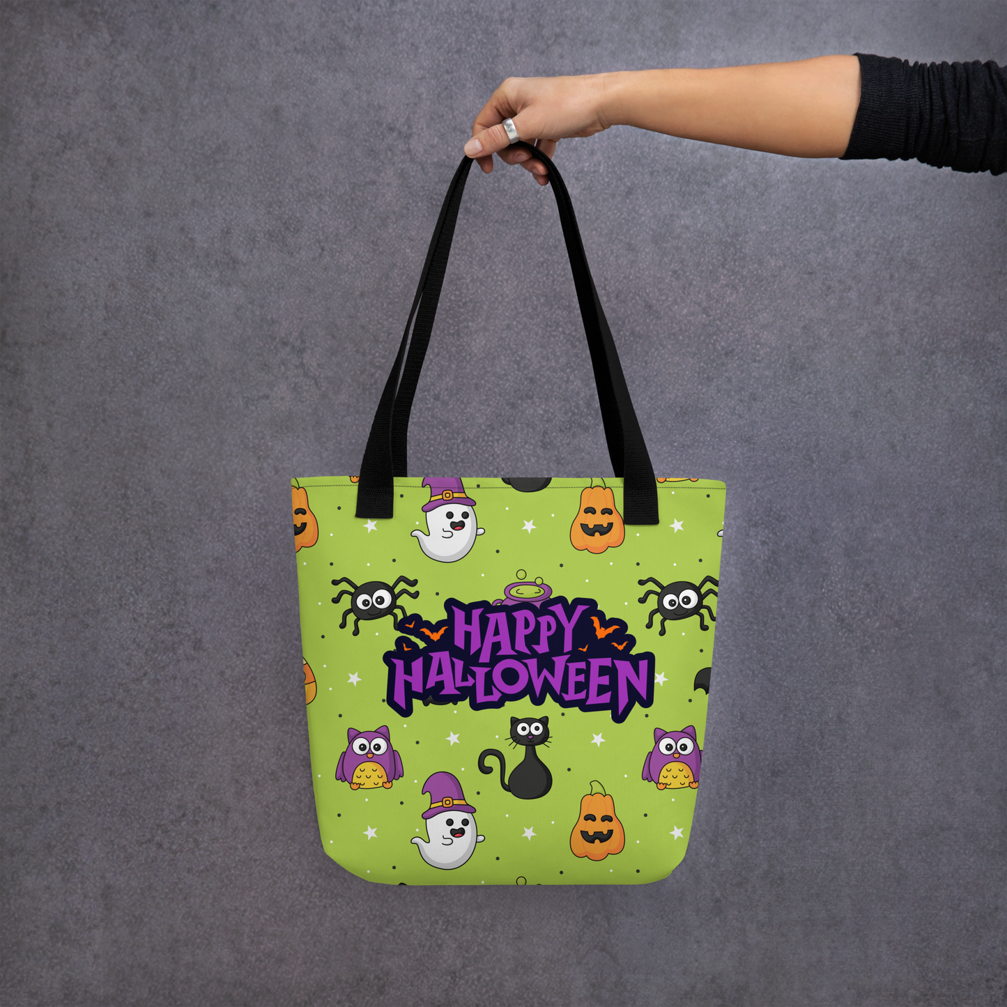 Halloween Tote bag, Trick-or-treat bag, Halloween night, fun tote bag, gift for kids, spooky tote bag, candy bag