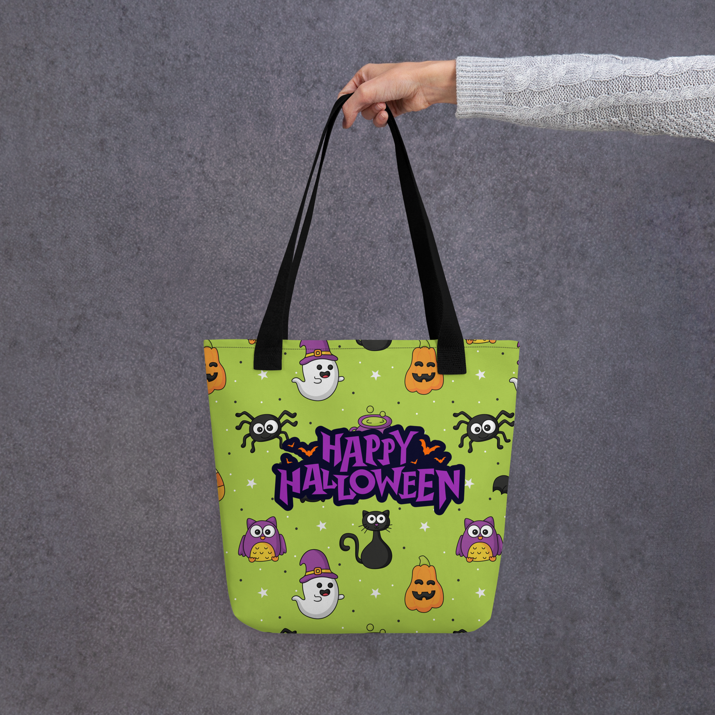 Halloween Tote bag, Trick-or-treat bag, Halloween night, fun tote bag, gift for kids, spooky tote bag, candy bag