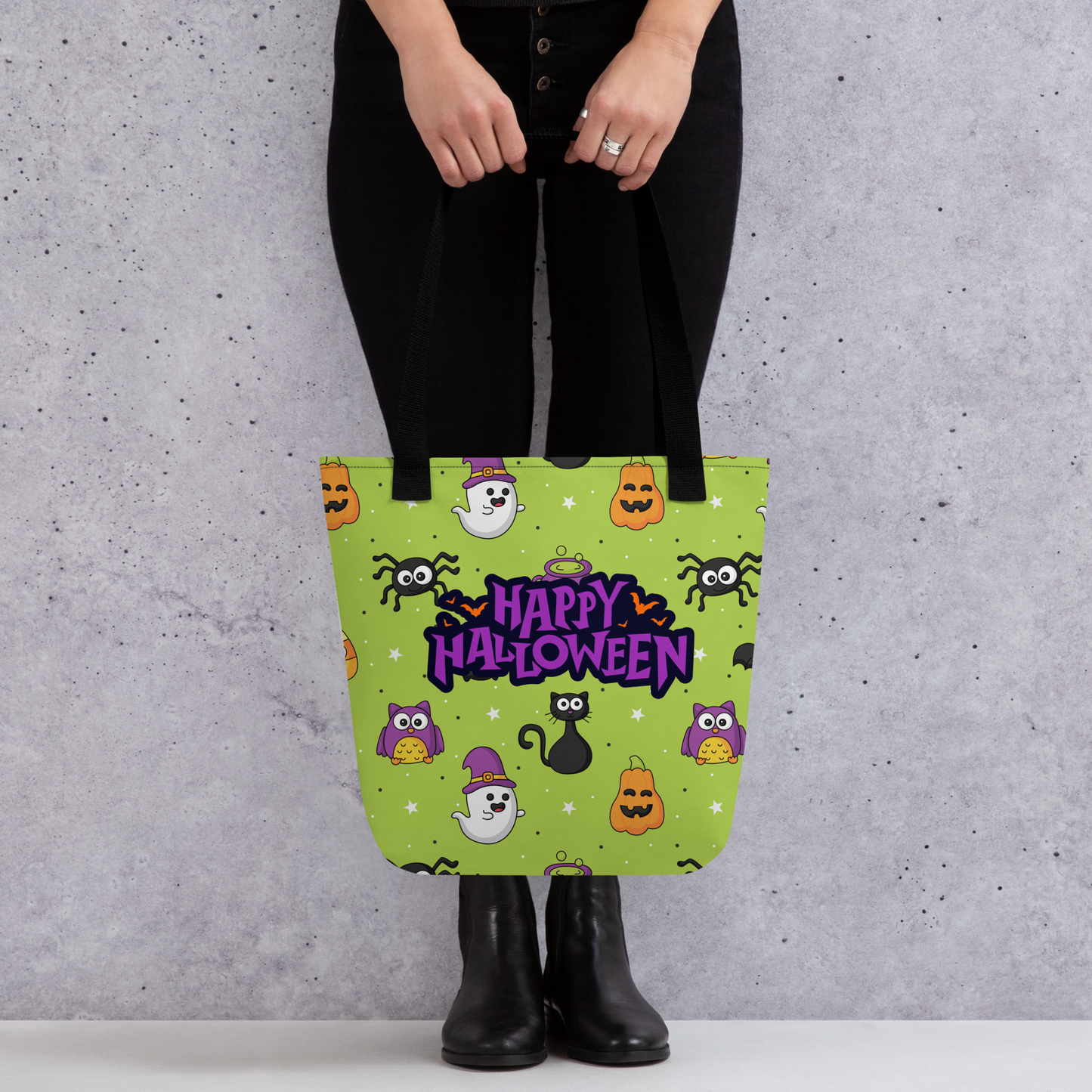 Halloween Tote bag, Trick-or-treat bag, Halloween night, fun tote bag, gift for kids, spooky tote bag, candy bag