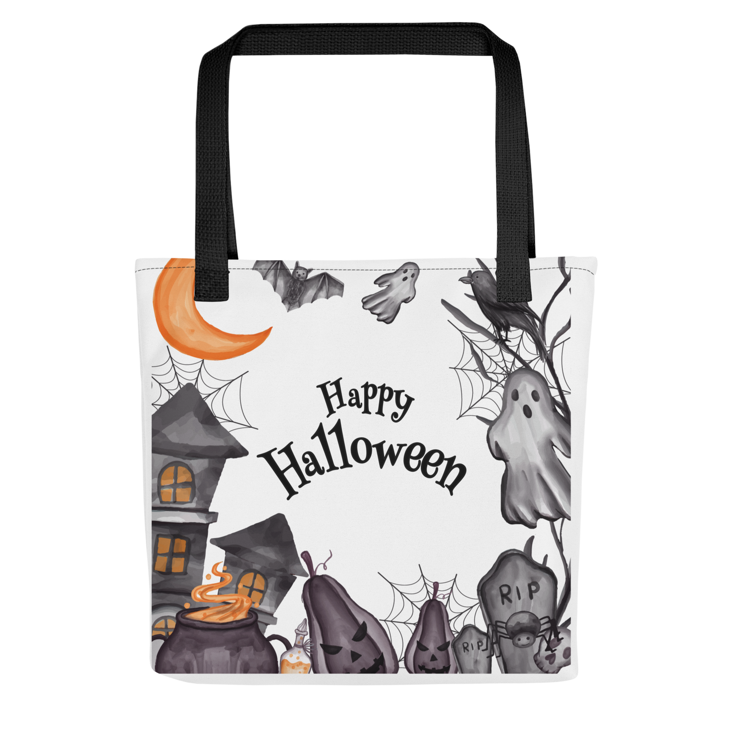 Halloween Tote bag, Trick-or-treat bag, Halloween night, fun tote bag, gift for kids, spooky tote bag, candy bag