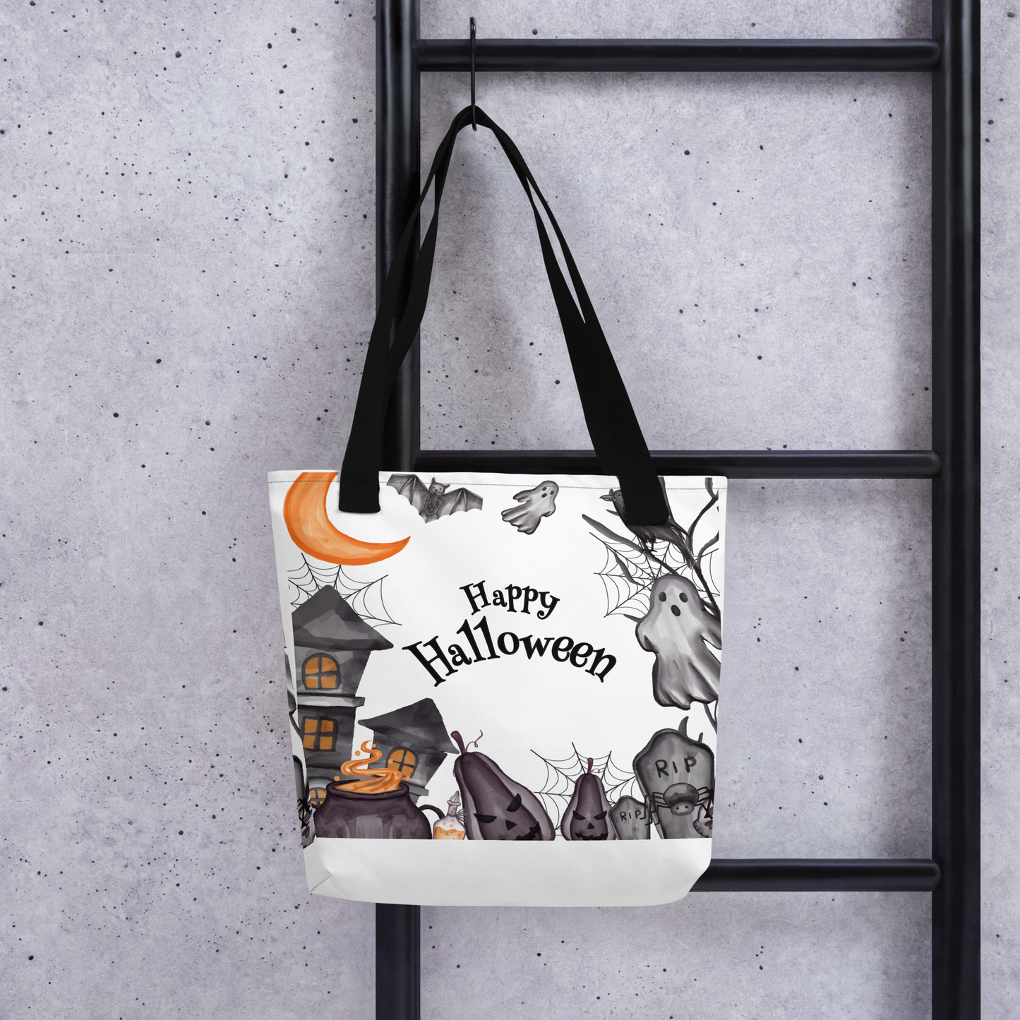 Halloween Tote bag, Trick-or-treat bag, Halloween night, fun tote bag, gift for kids, spooky tote bag, candy bag