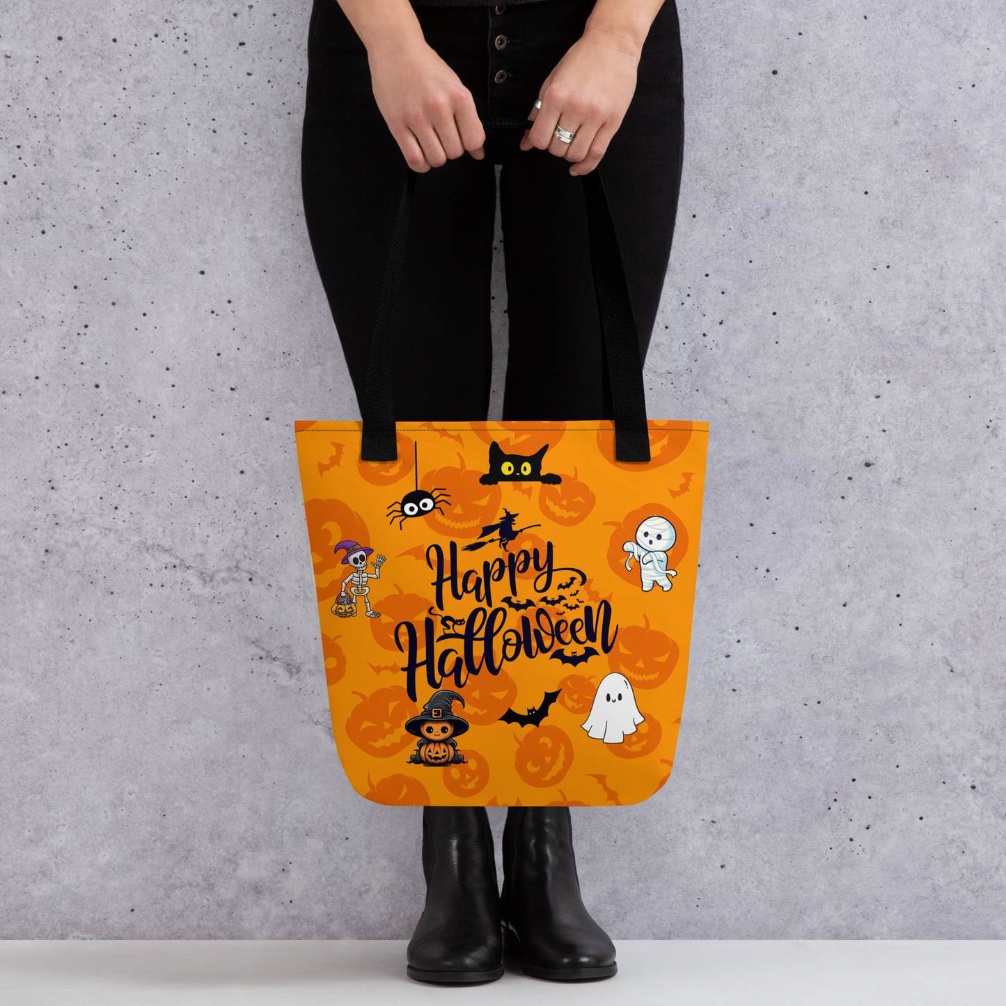 Halloween Tote bag, Trick-or-treat bag, Halloween night, fun tote bag, gift for kids, spooky tote bag, candy bag