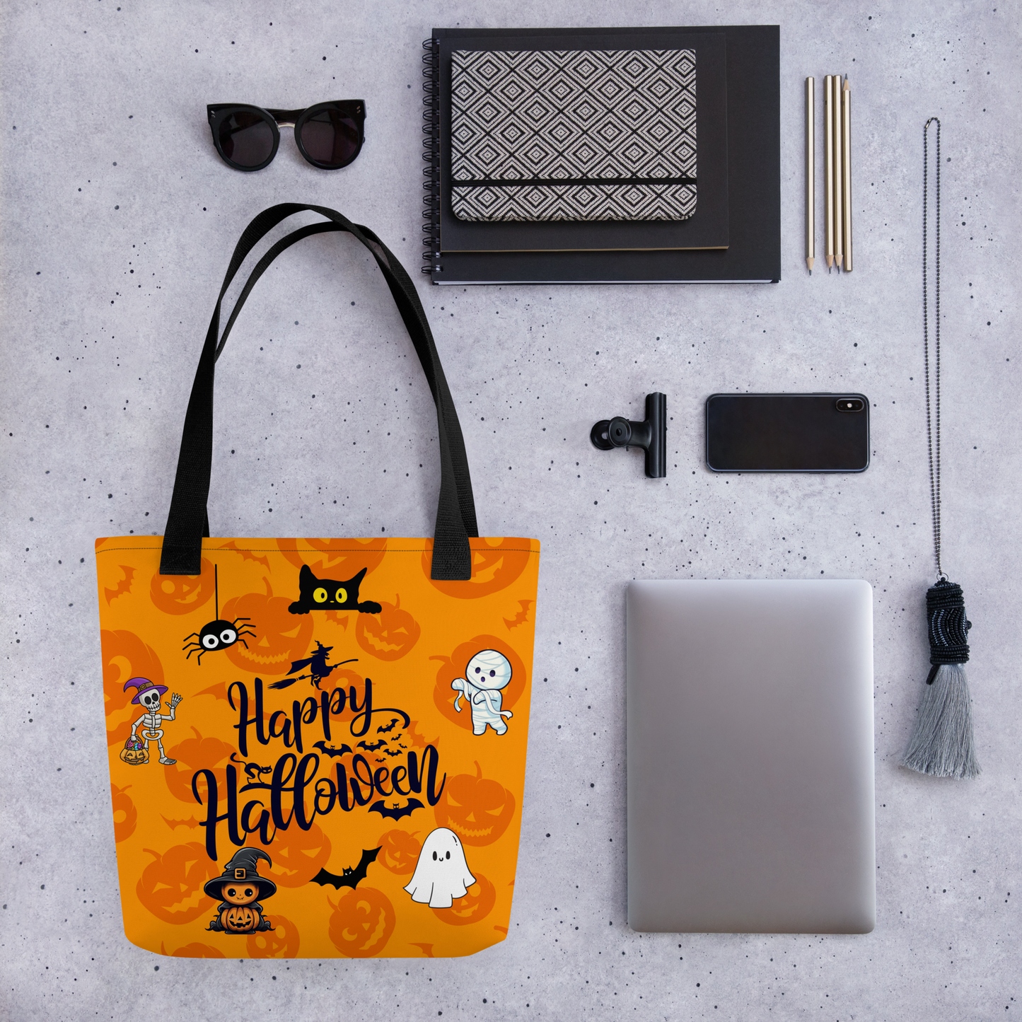 Halloween Tote bag, Trick-or-treat bag, Halloween night, fun tote bag, gift for kids, spooky tote bag, candy bag