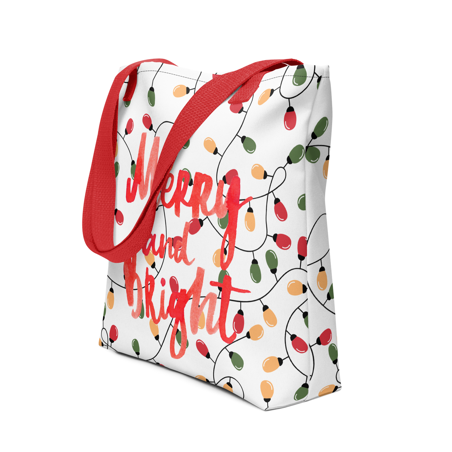 Christmas Tote bag, teacher gift, festive tote bag, gift wrapping, holiday tote, reusable Christmas tote, study tote bag, Christmastime, Christmas gift