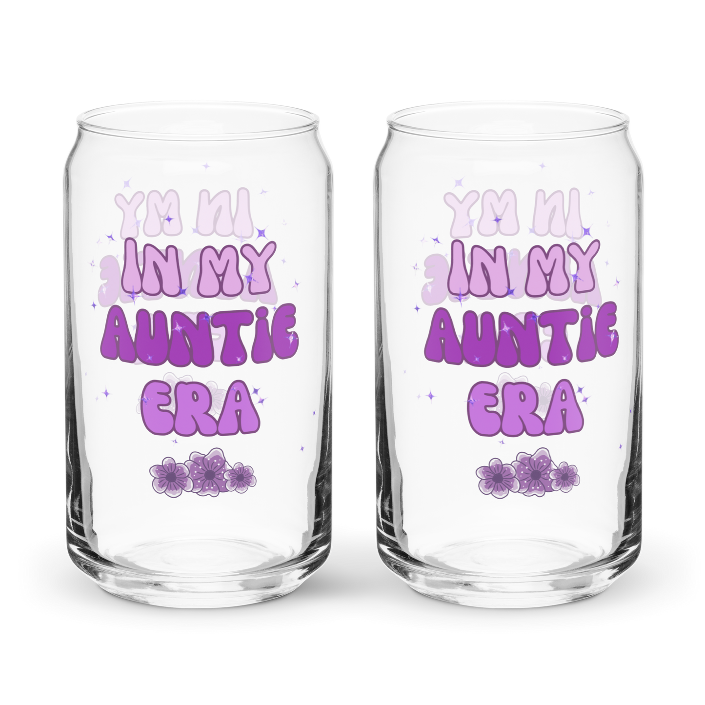 In My Auntie Era can-shaped glass, gift for her, birthday gift, auntie gift, aunt gift, gift for aunt, cute glass for aunt