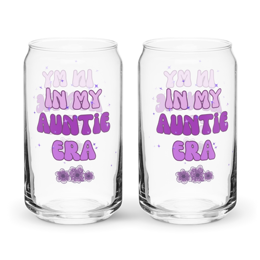 In My Auntie Era can-shaped glass, gift for her, birthday gift, auntie gift, aunt gift, gift for aunt, cute glass for aunt