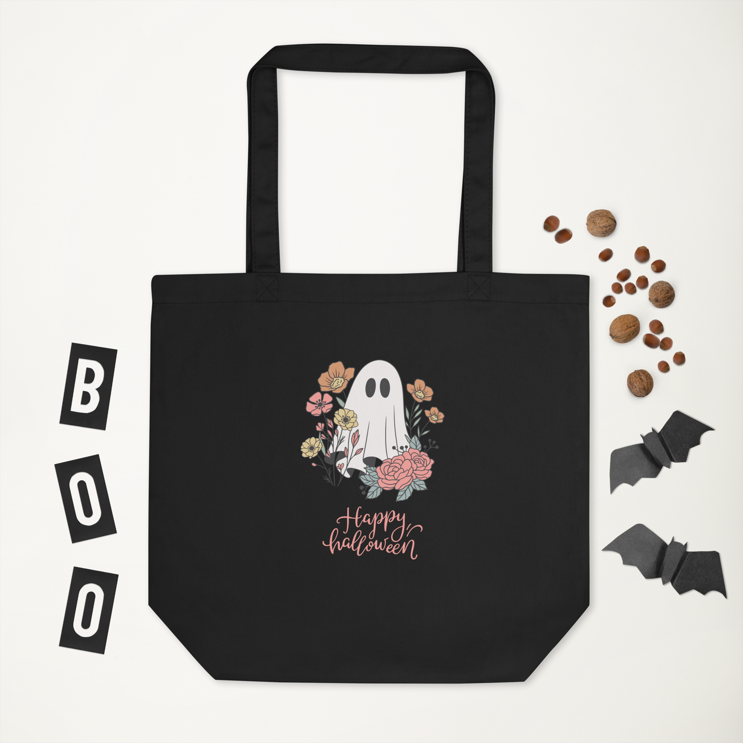 Halloween Eco Tote Bag, Trick-or-treat bag, Halloween night, fun tote bag, gift for kids, spooky tote bag, candy bag