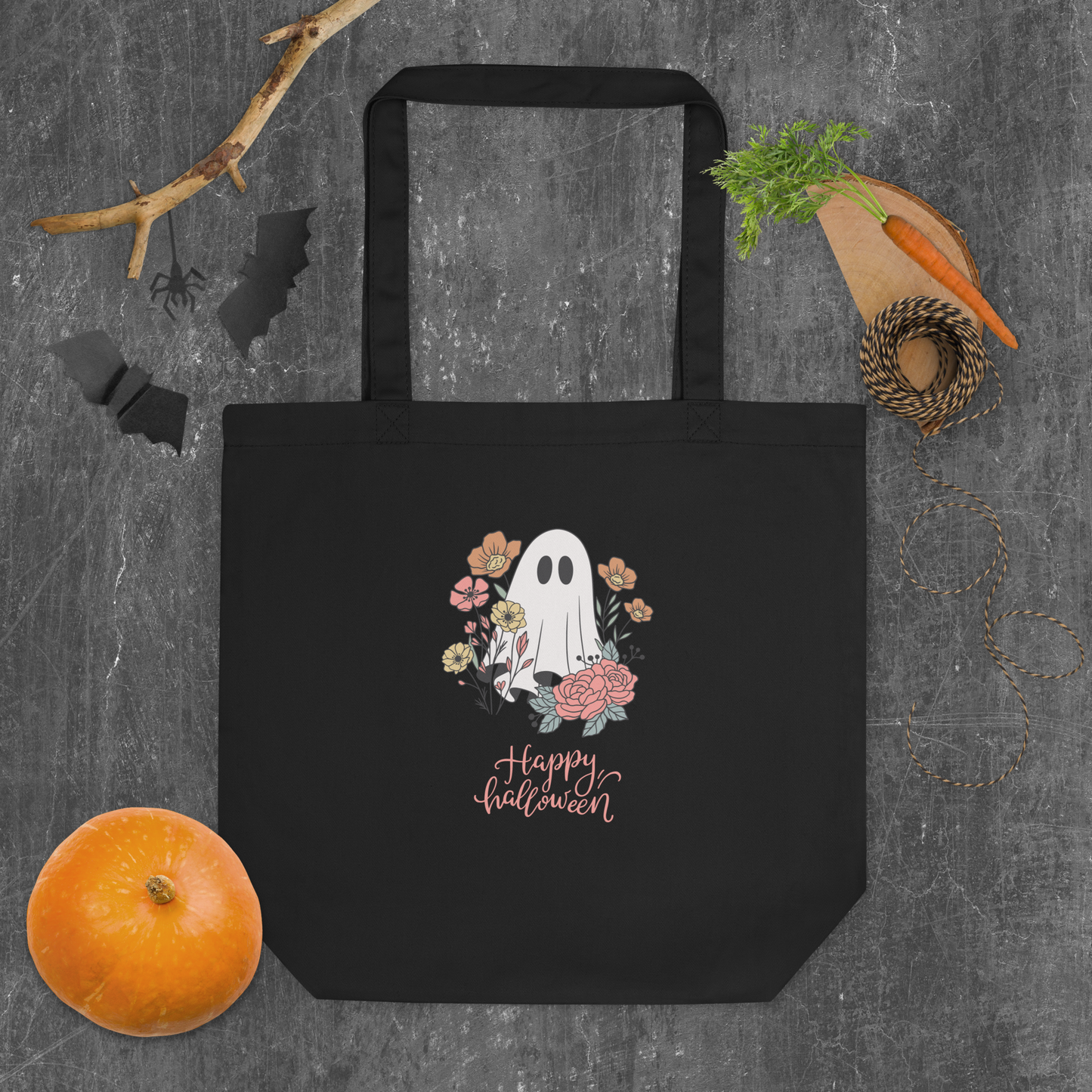 Halloween Eco Tote Bag, Trick-or-treat bag, Halloween night, fun tote bag, gift for kids, spooky tote bag, candy bag