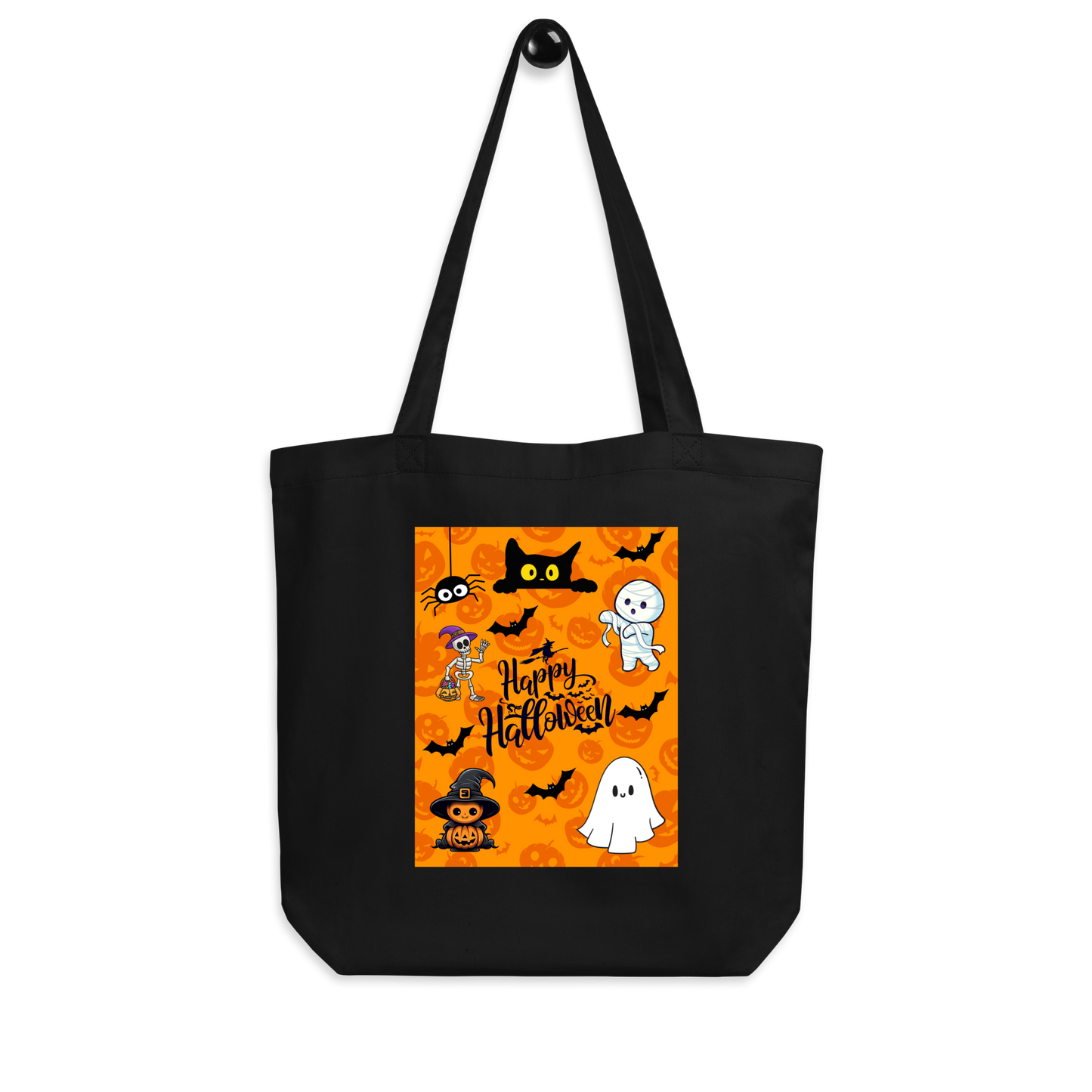 Halloween Eco Tote Bag, Trick-or-treat bag, Halloween night, fun tote bag, gift for kids, spooky tote bag, candy bag